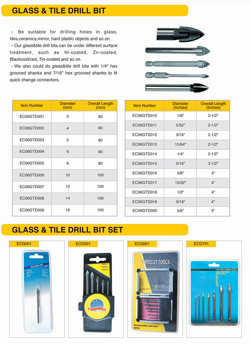 Glass & Tile Drill eurocut